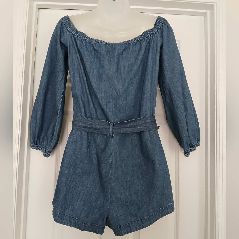 Free People Denim Blue Women's Romper - Picture 5 of 15